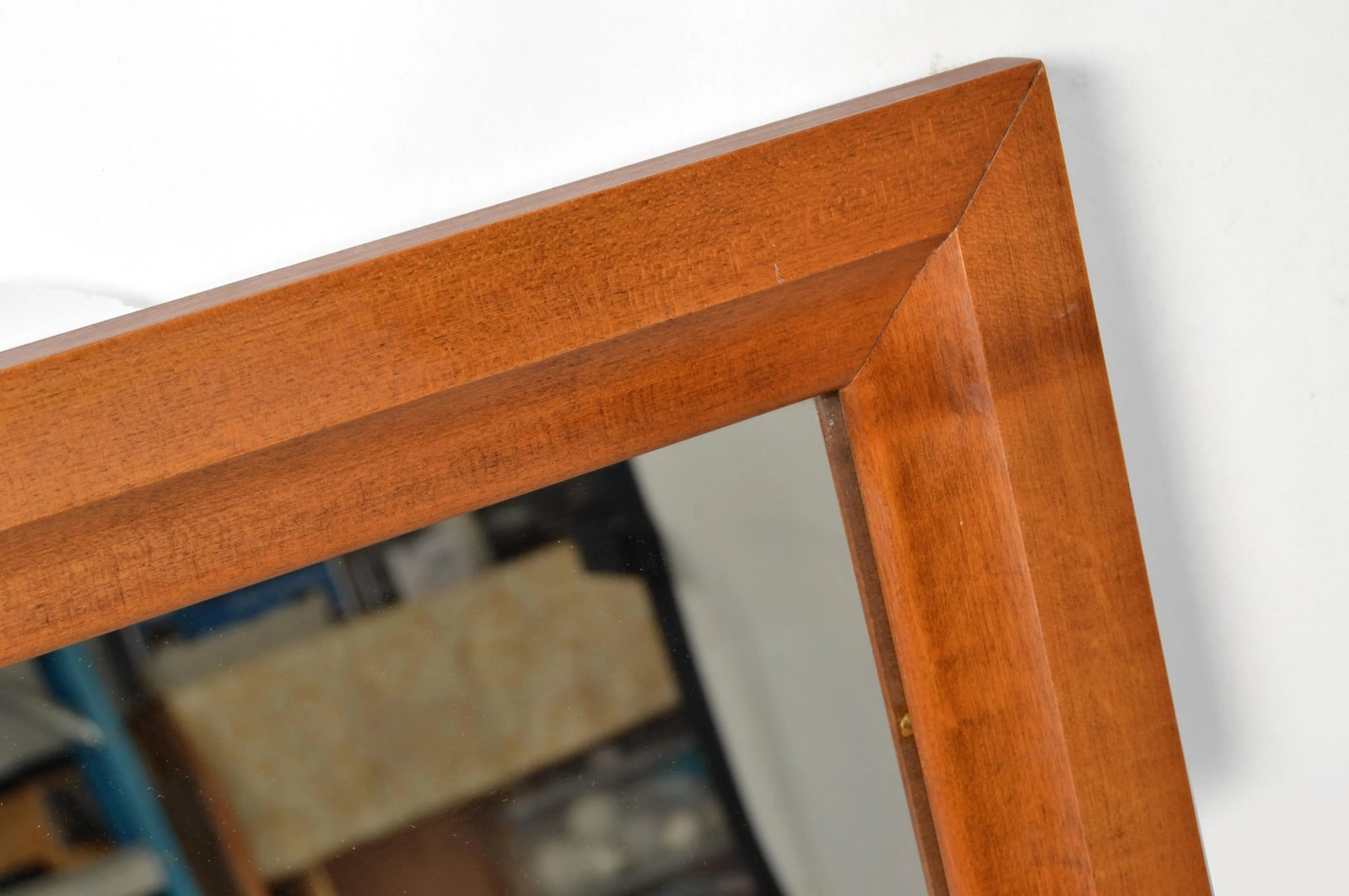 1970 Early American Maple Wood Rectangle Wall Mirror Moosehead - 7