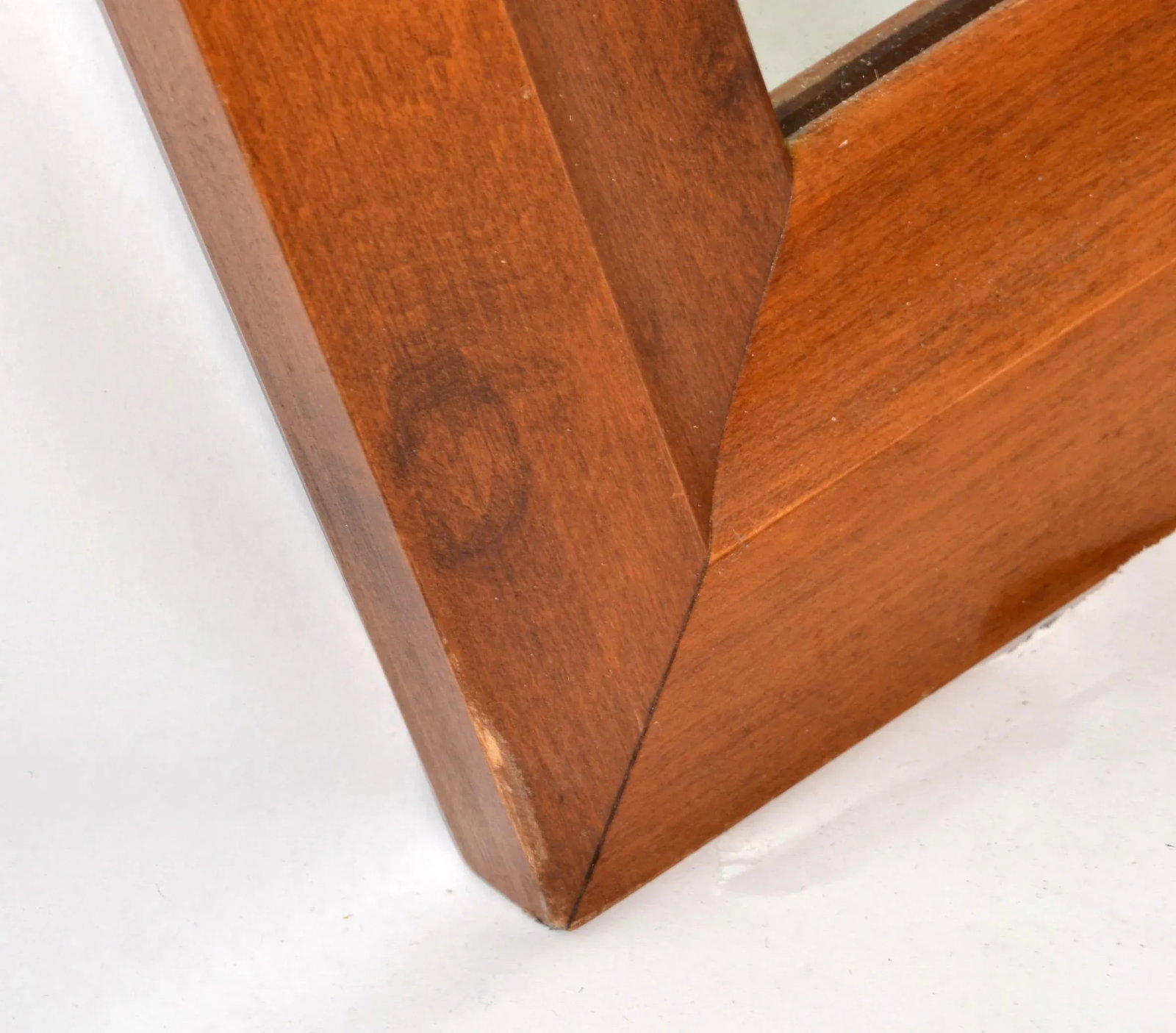 1970 Early American Maple Wood Rectangle Wall Mirror Moosehead - 8