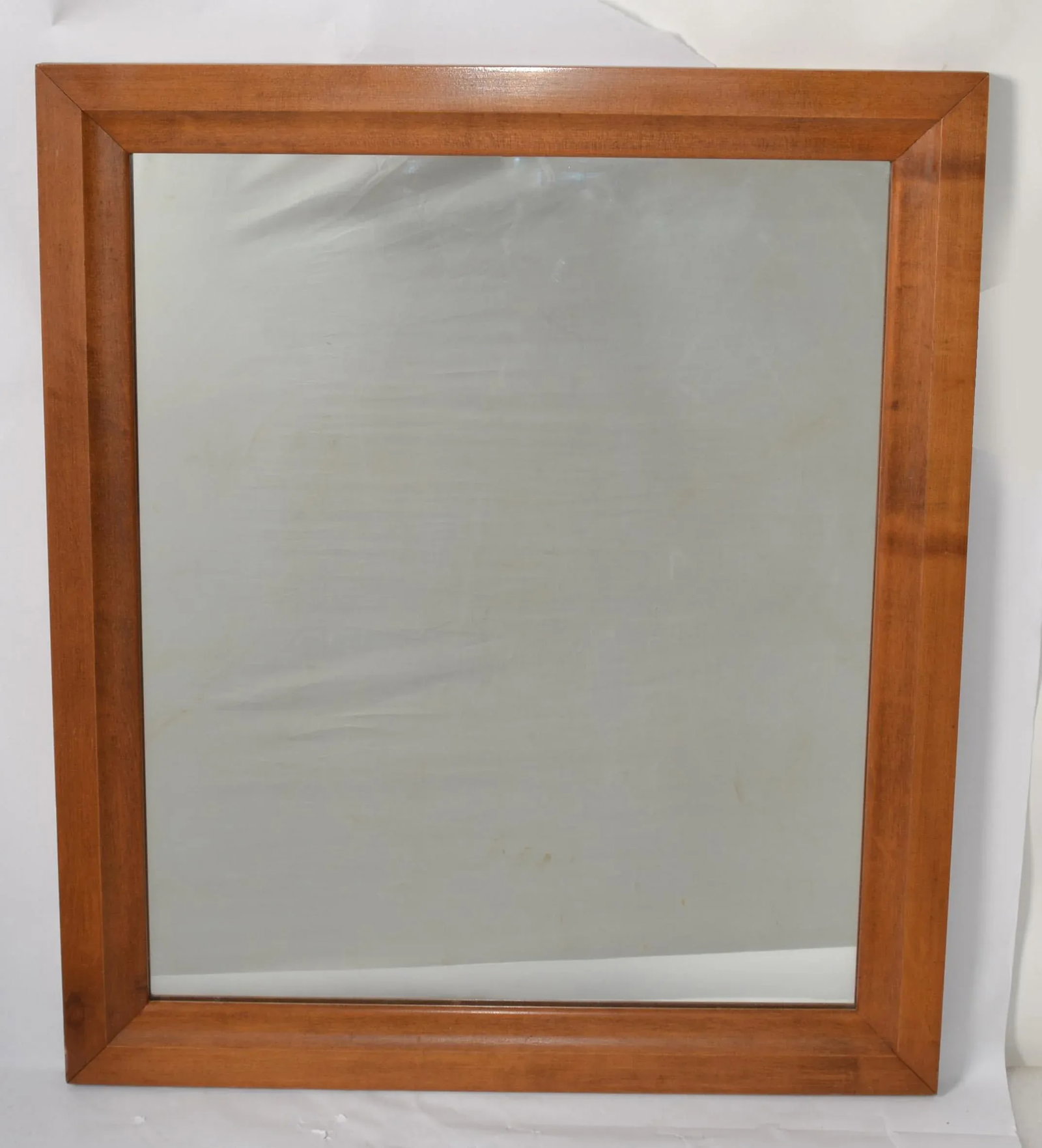 1970 Early American Maple Wood Rectangle Wall Mirror Moosehead - 9