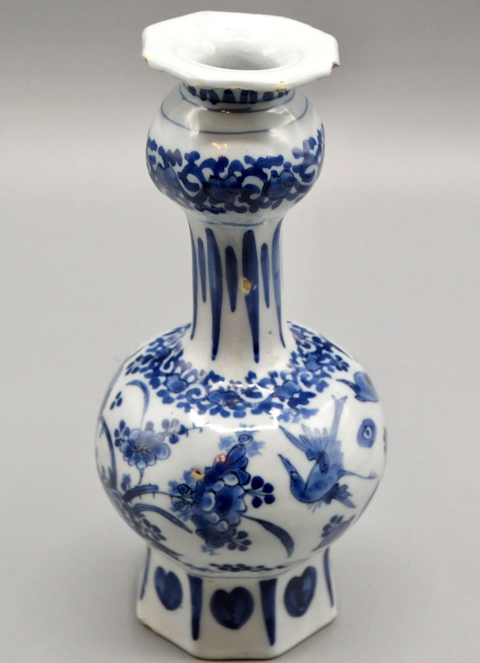 19th-Century Dutch Delft Vase With Birds - 7