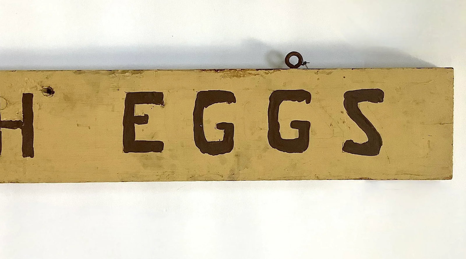 Vintage Fresh Eggs Hand Painted Farm Stand Sign - 3