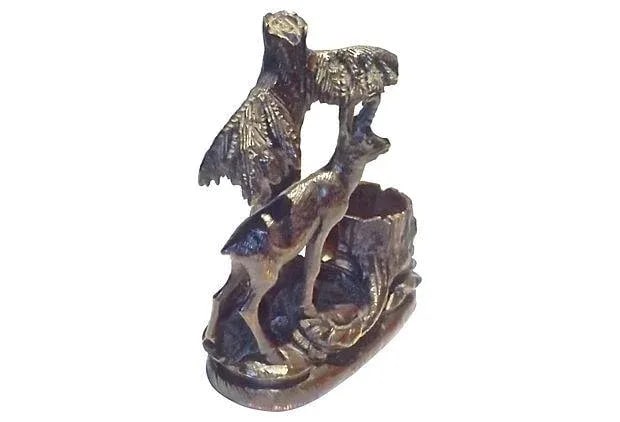 Antique Black Forest Chamois Matchstick Holder - 4