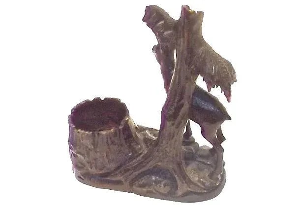Antique Black Forest Chamois Matchstick Holder - 6
