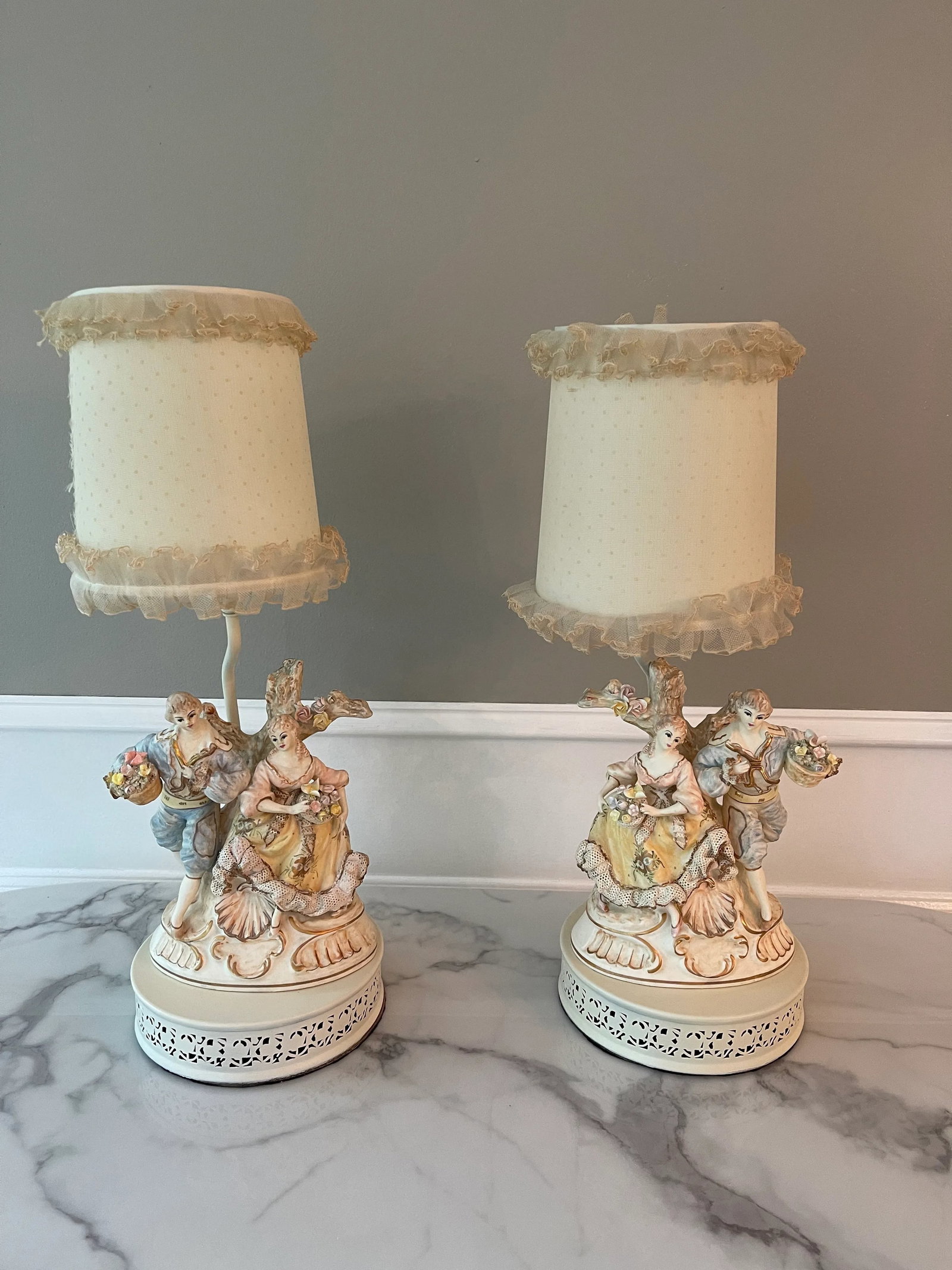 1940s French Style Figural Lamps - a Pair - 11