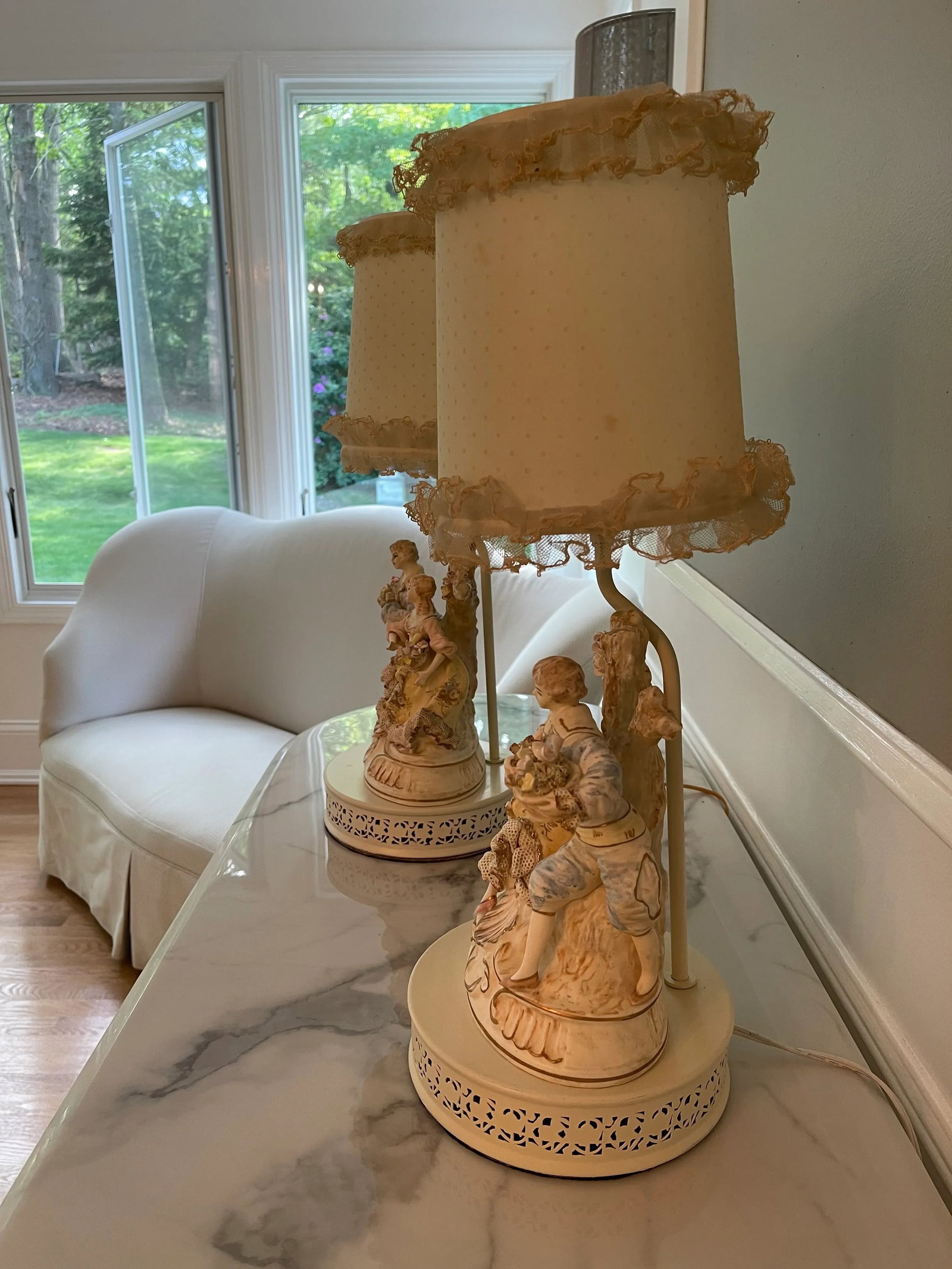 1940s French Style Figural Lamps - a Pair - 4