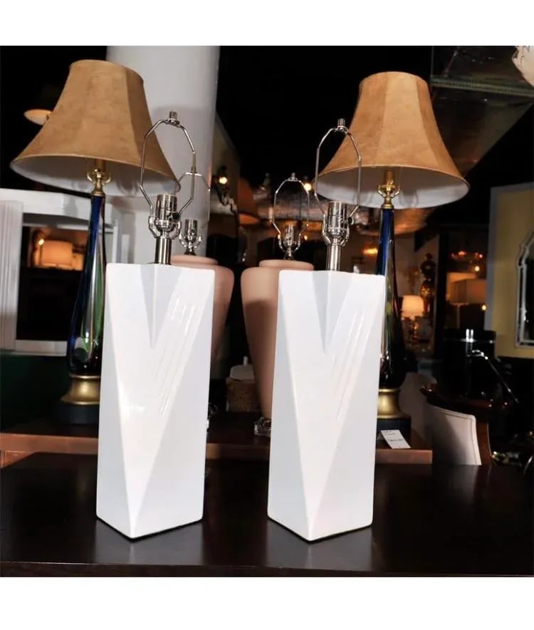 Pair of 1970s Hand Made Ceramic Bedside Lamps - 2
