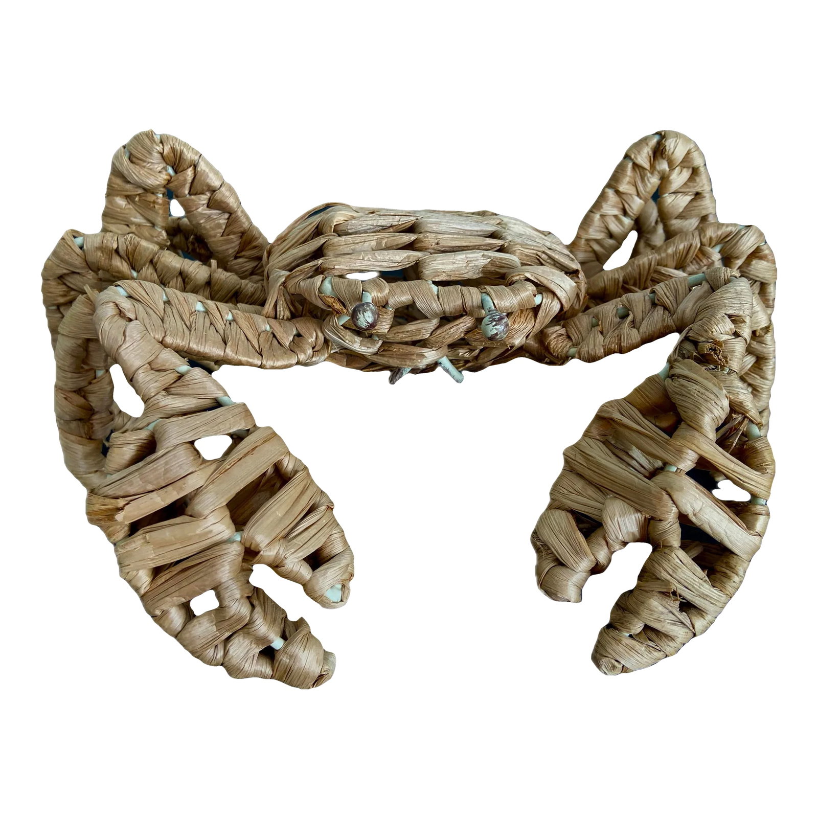 Handmade Vintage Large Wicker Crab: Offered is a darling vintage hand made wicker coastal crab. Perfect to adorn any coastal home, it was acquired from an estate in south Florida. Condition: Alterations: Original Condition Unaltered Imp