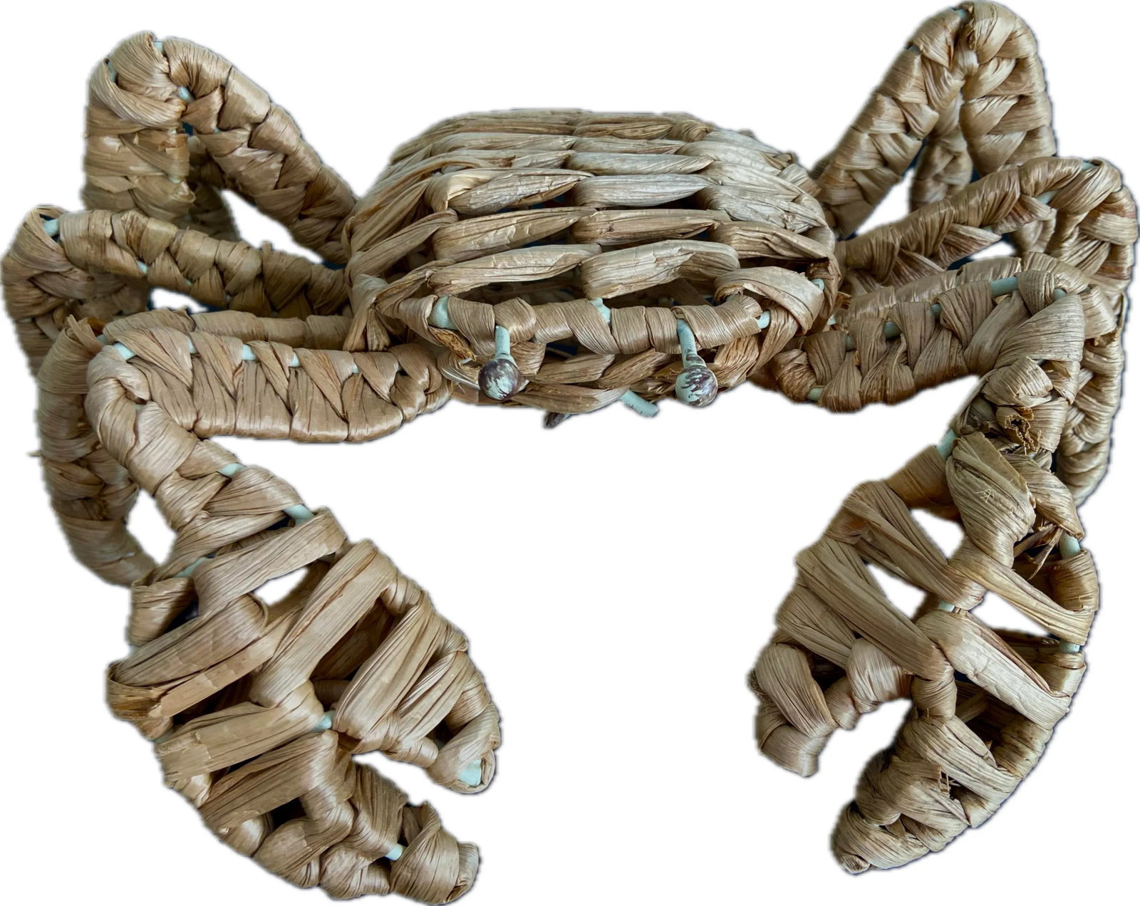 Handmade Vintage Large Wicker Crab - 2
