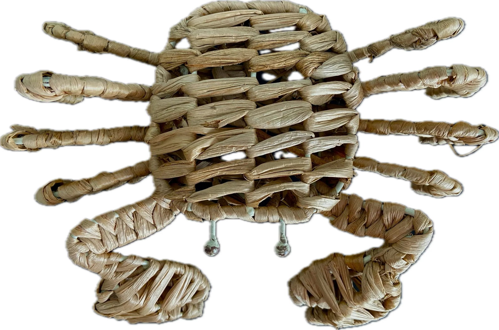 Handmade Vintage Large Wicker Crab - 4