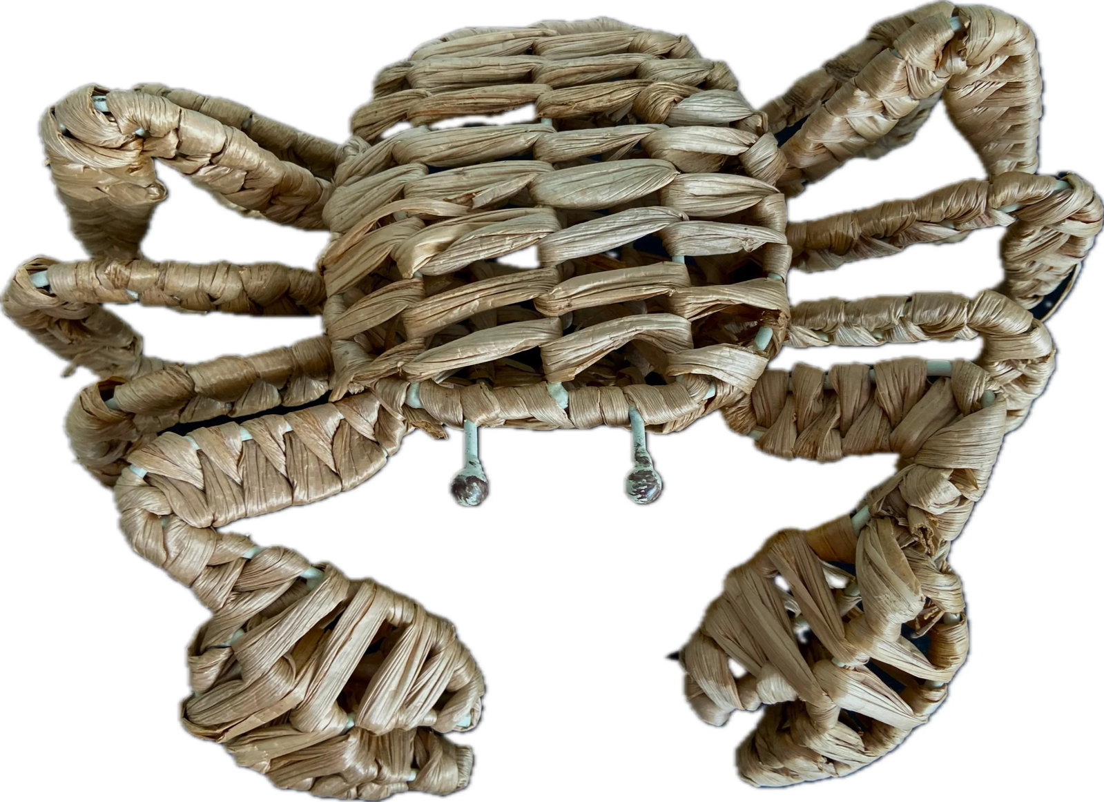 Handmade Vintage Large Wicker Crab - 5