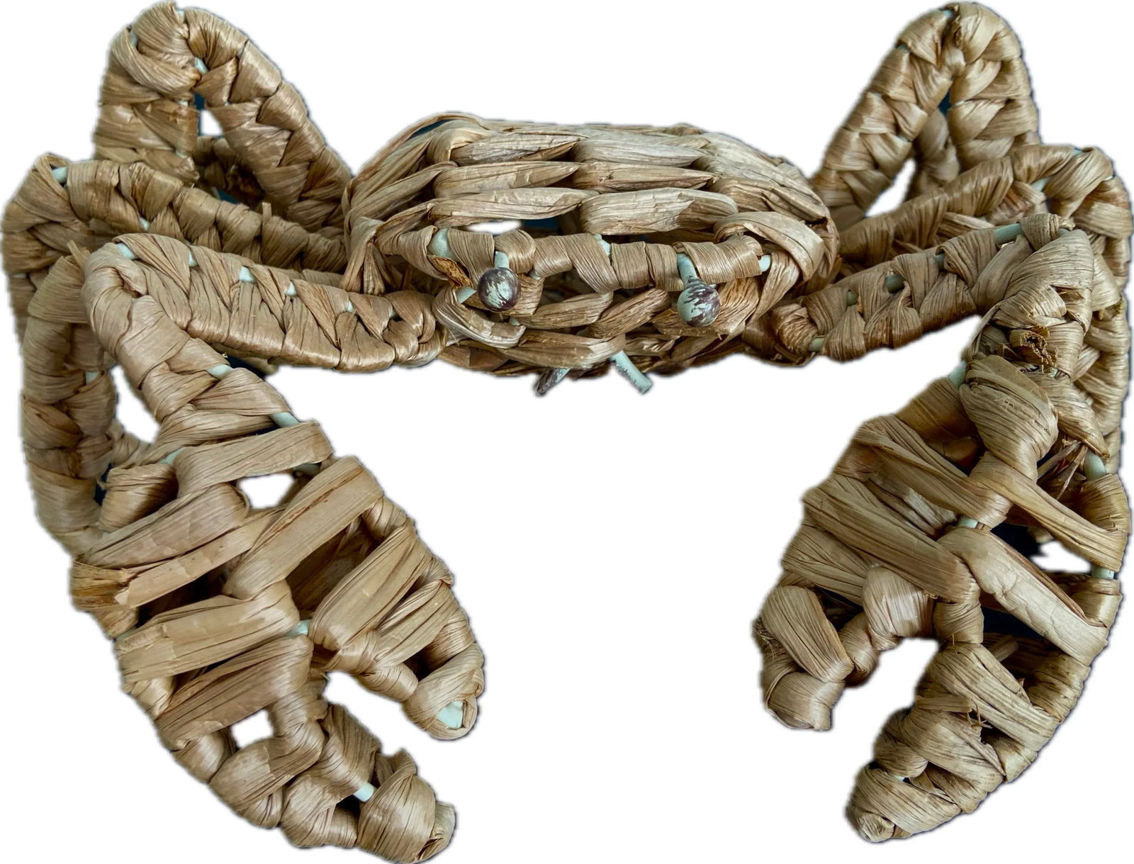 Handmade Vintage Large Wicker Crab - 6