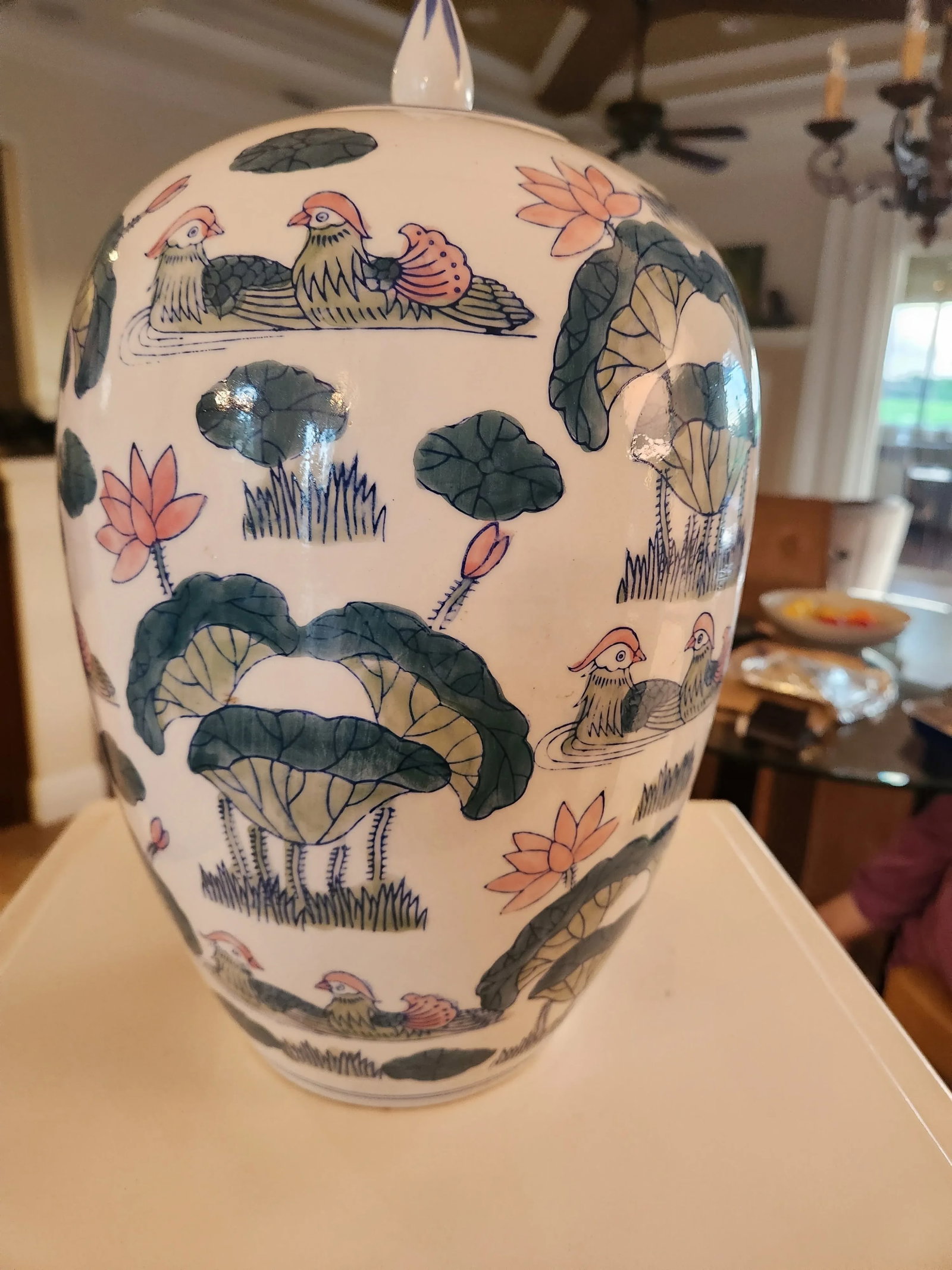 Vintage Large Chinese Jar With Lid - 2