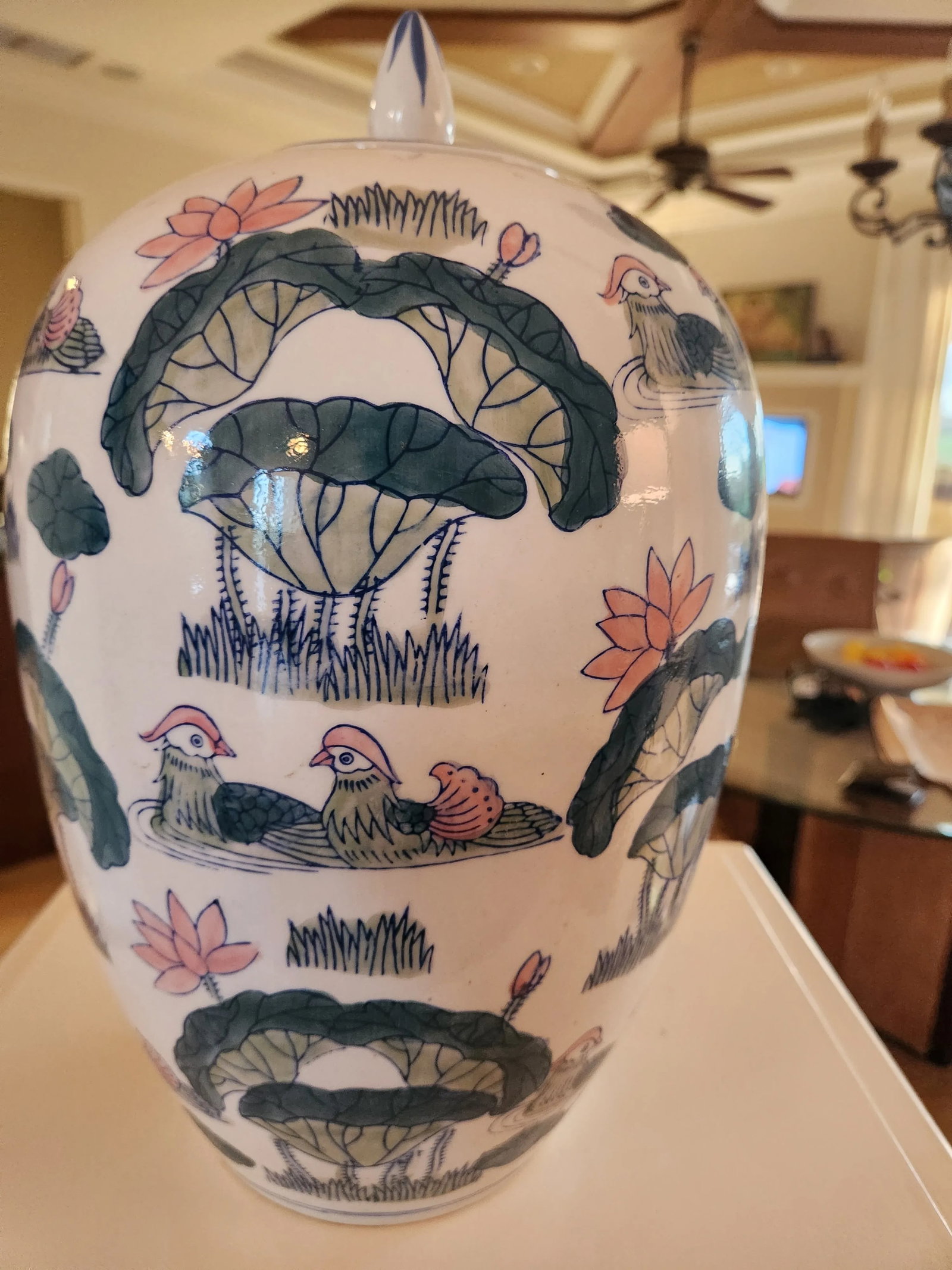 Vintage Large Chinese Jar With Lid - 3