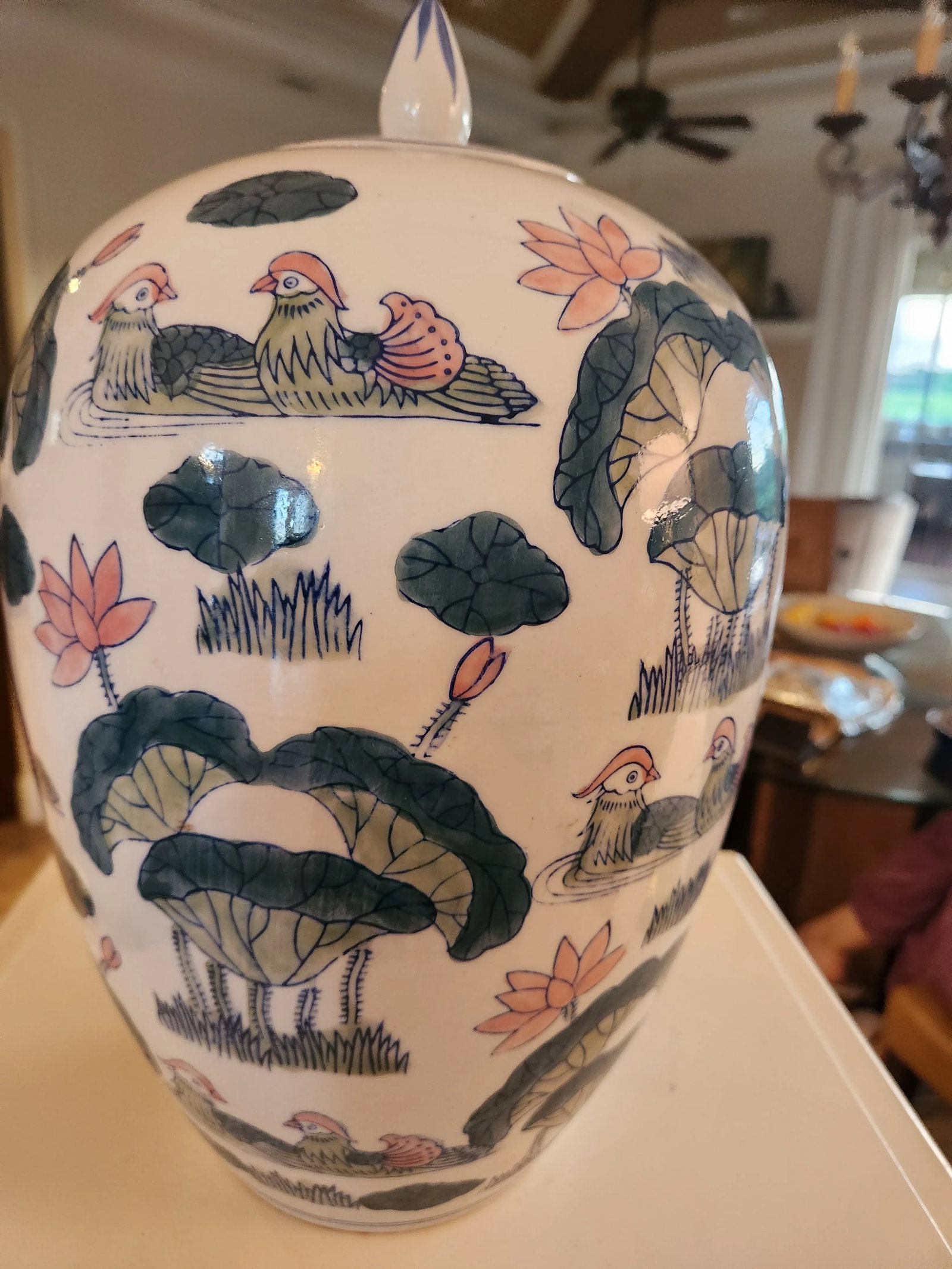Vintage Large Chinese Jar With Lid - 4
