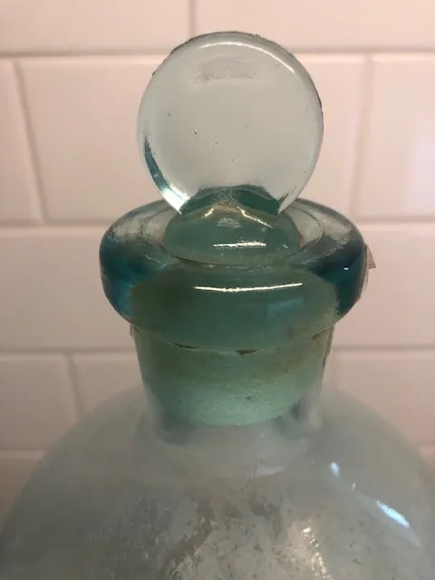 Vintage 1930s Glass Apothecary Bottle Jar - 3