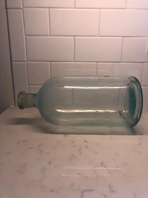 Vintage 1930s Glass Apothecary Bottle Jar - 4