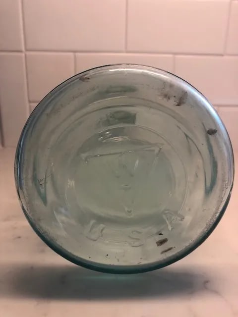 Vintage 1930s Glass Apothecary Bottle Jar - 6