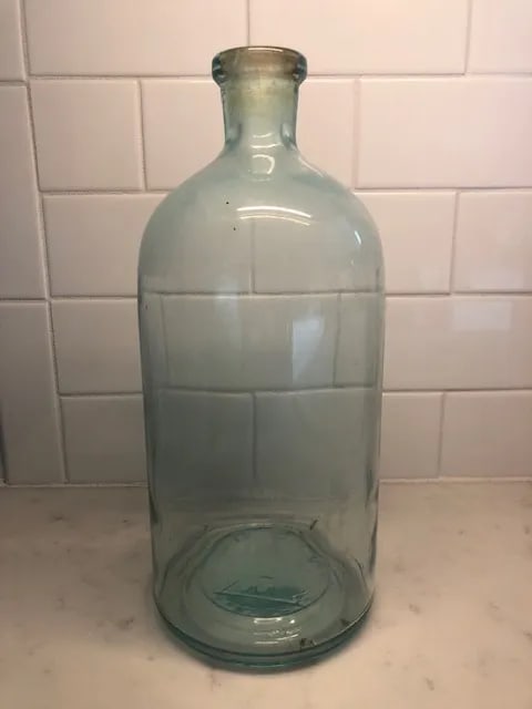 Vintage 1930s Glass Apothecary Bottle Jar - 7