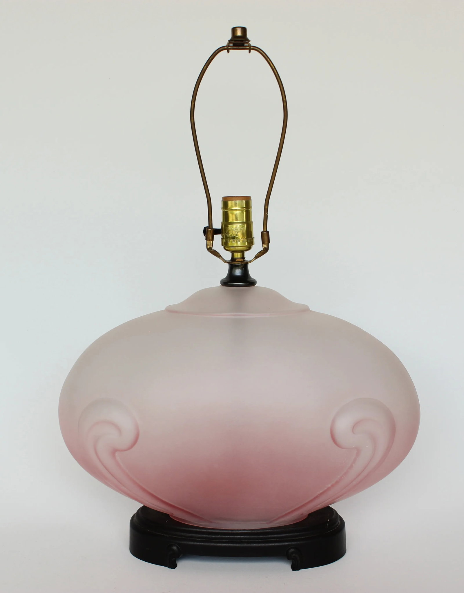 Ombre Pink Glass Bubble Table Lamp - 2