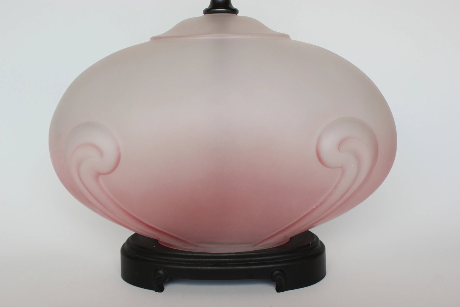 Ombre Pink Glass Bubble Table Lamp - 3