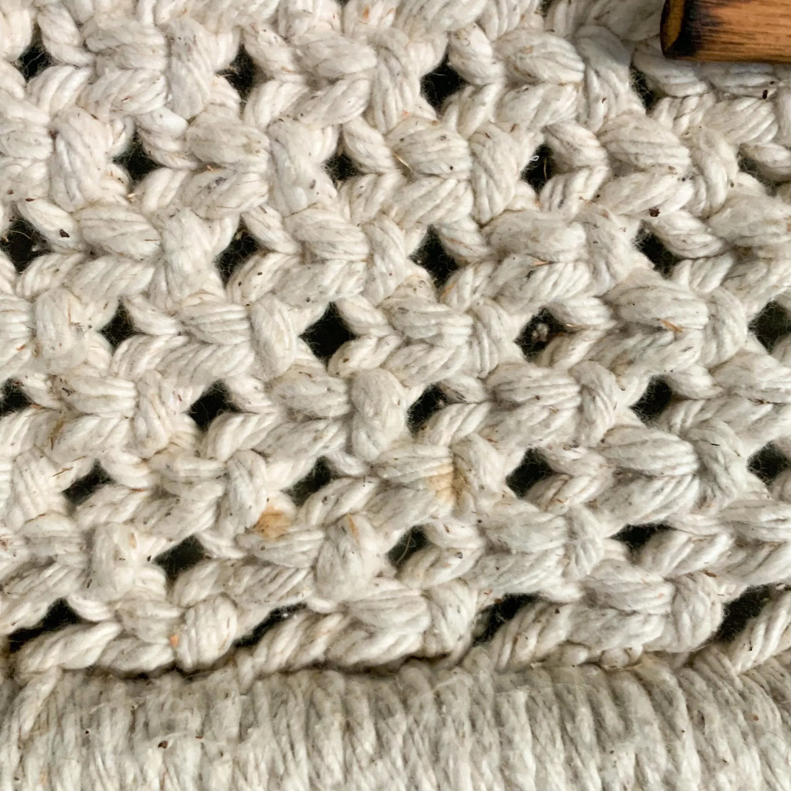 Large Vintage 70s Wall Hanging Art Weaving Tapestry Macrame - 10