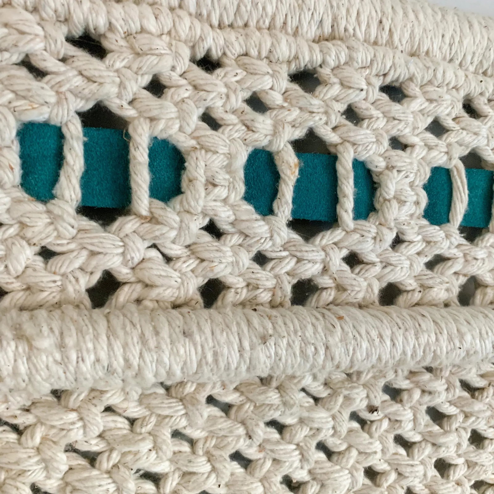 Large Vintage 70s Wall Hanging Art Weaving Tapestry Macrame - 9