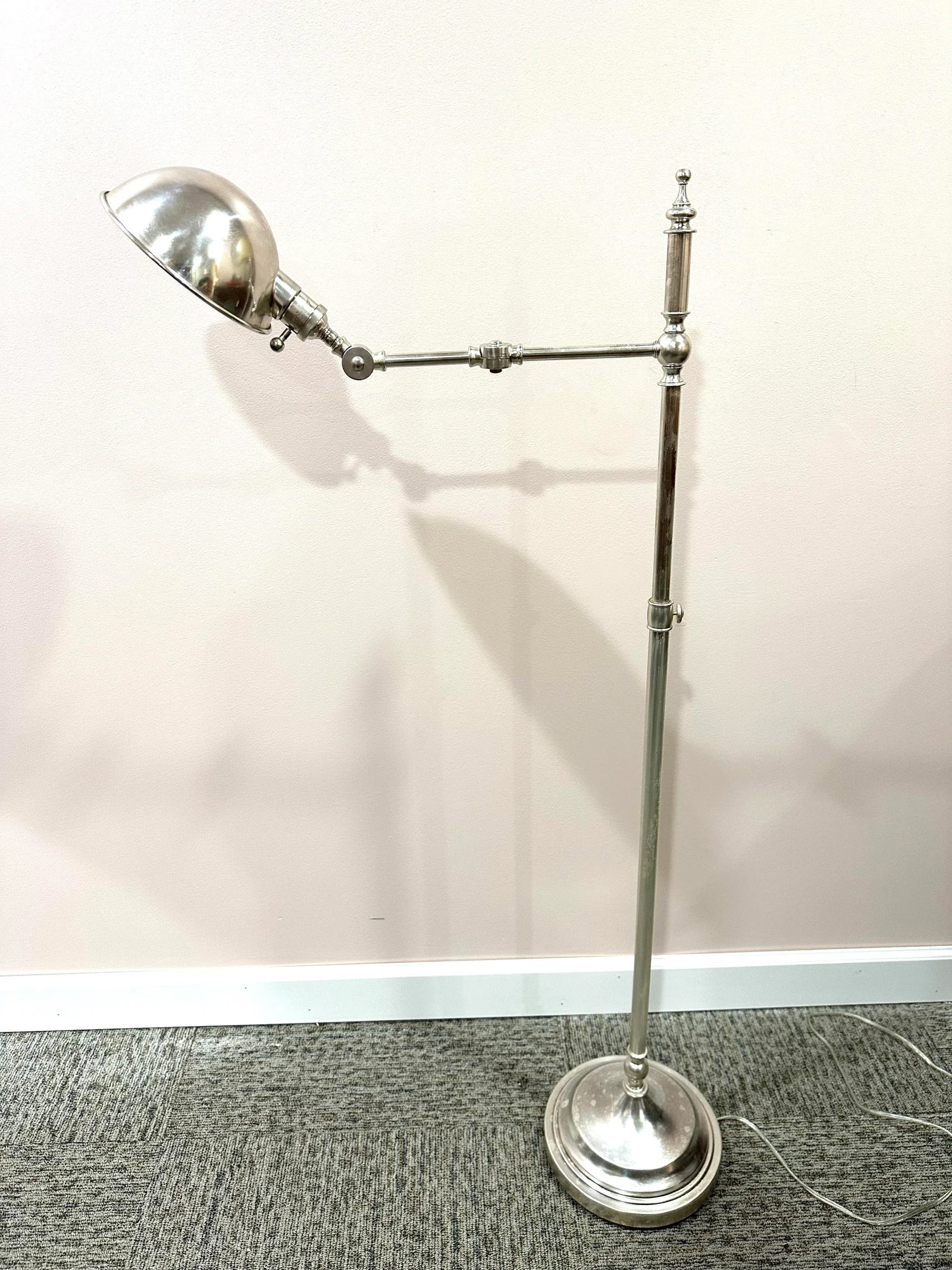 2000s Robert Abbey Brushed Nickel Articulated Floor Lamp - 3
