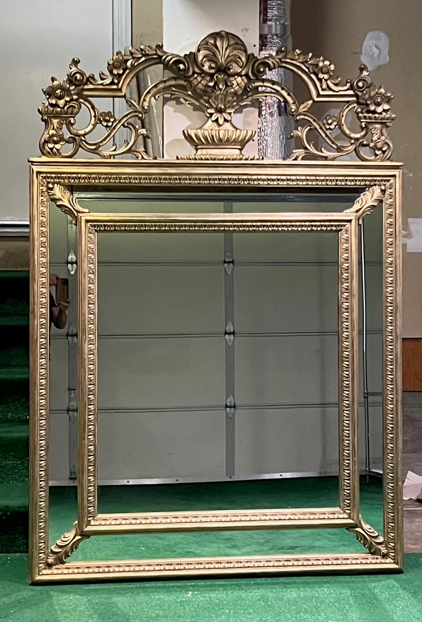 Spectacular Large Kravet Giltwood Mirror (For Wall or Floor) - Beautifully Carved - 4
