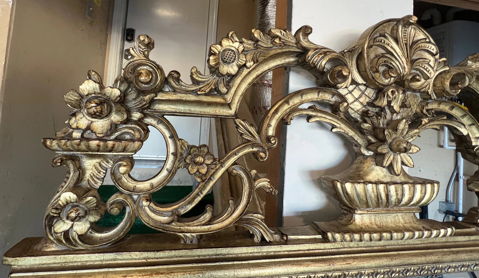 Spectacular Large Kravet Giltwood Mirror (For Wall or Floor) - Beautifully Carved - 7