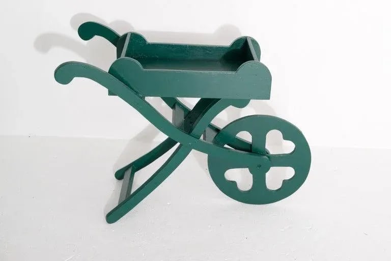 1950s Green Painted Wood Garden Cart - 3