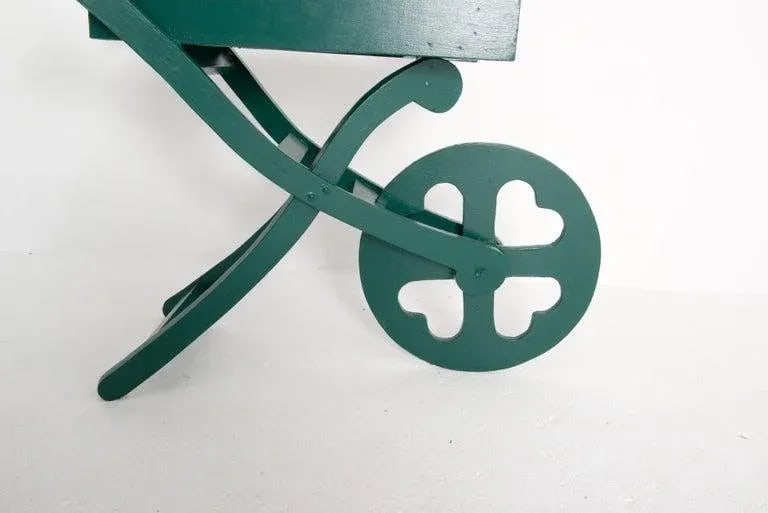1950s Green Painted Wood Garden Cart - 4