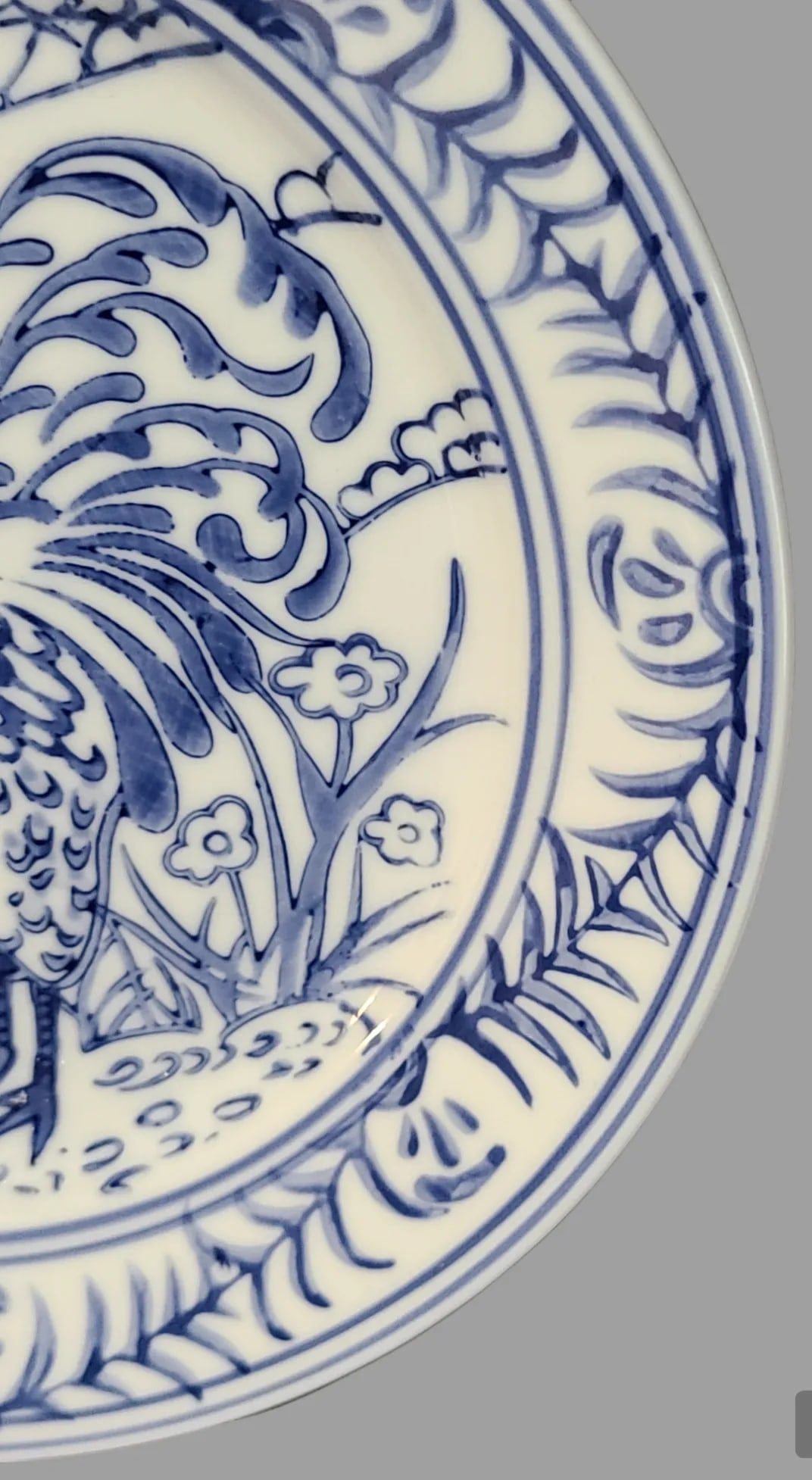 Late 20th Century Williams-Sonoma Country French Blue & White Roosted Salad Plate - 2