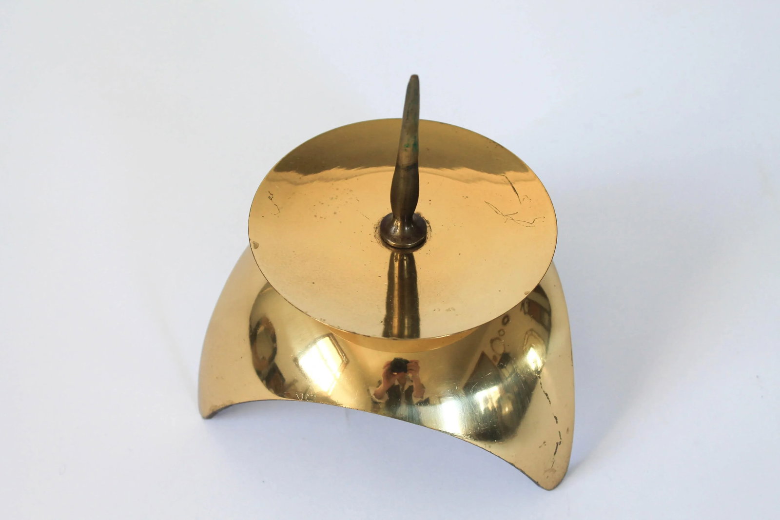 Mid-Century Brass Candle Holder - 3