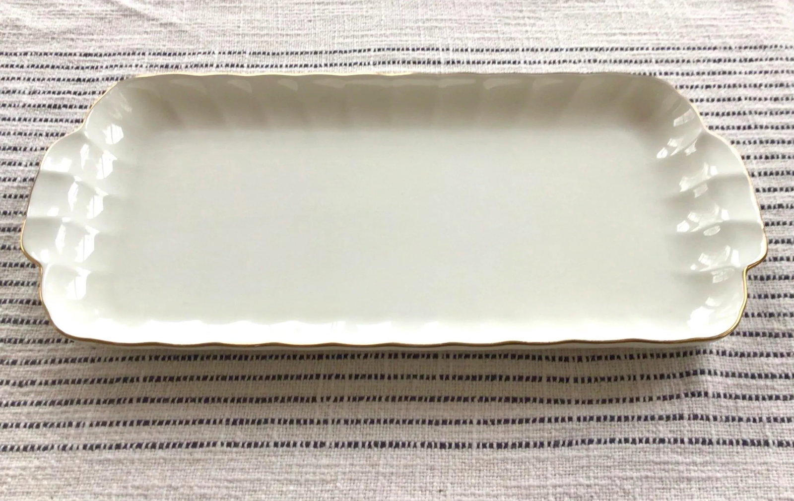Vintage Mikasa Bone China Tray With Gold Trim - Made in Japan - 2