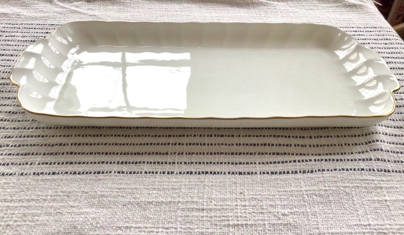Vintage Mikasa Bone China Tray With Gold Trim - Made in Japan - 3