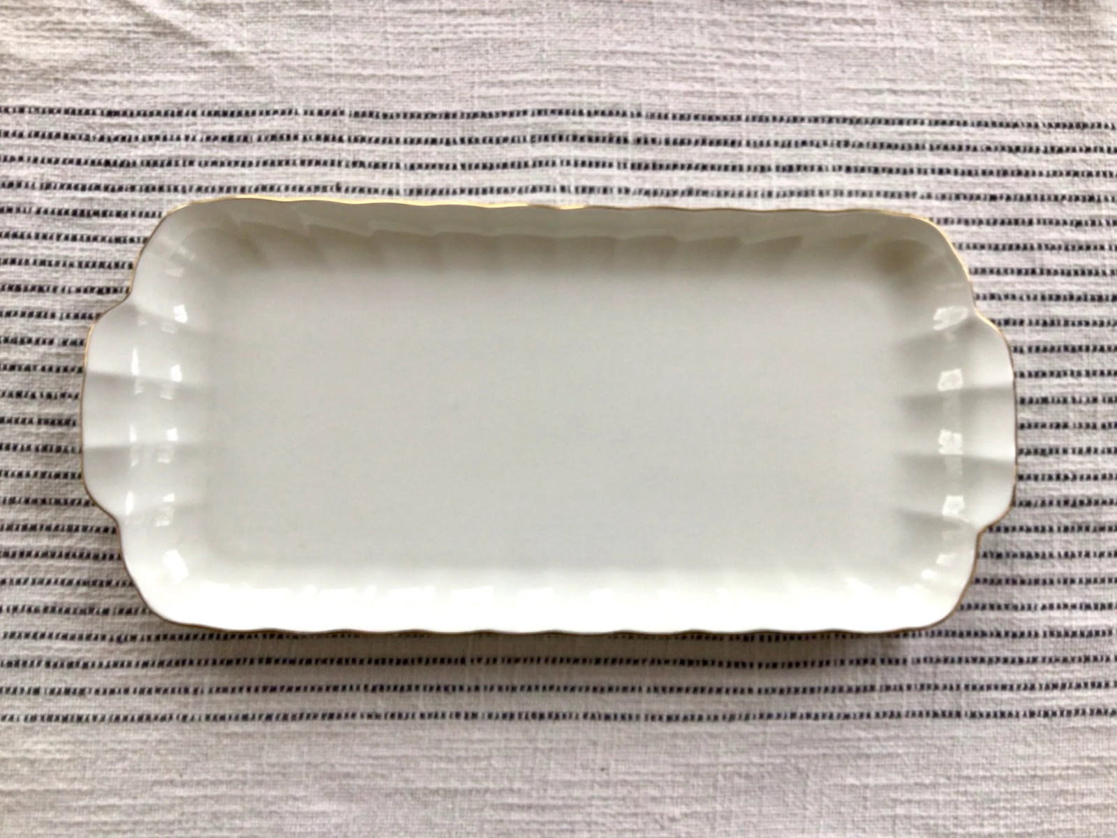 Vintage Mikasa Bone China Tray With Gold Trim - Made in Japan - 6