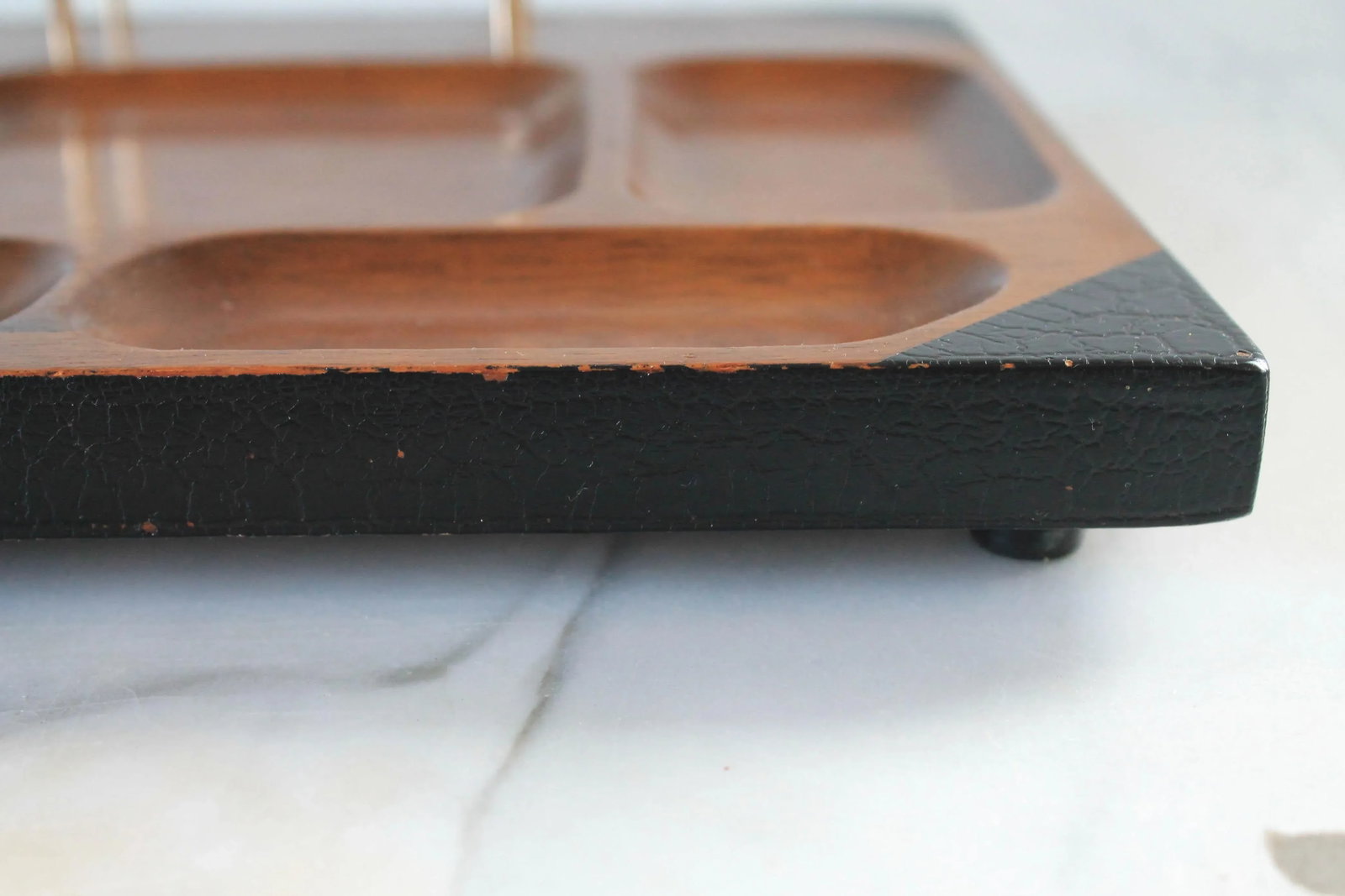 Mid-Century Walnut Dresser Top Valet by Swank - 5
