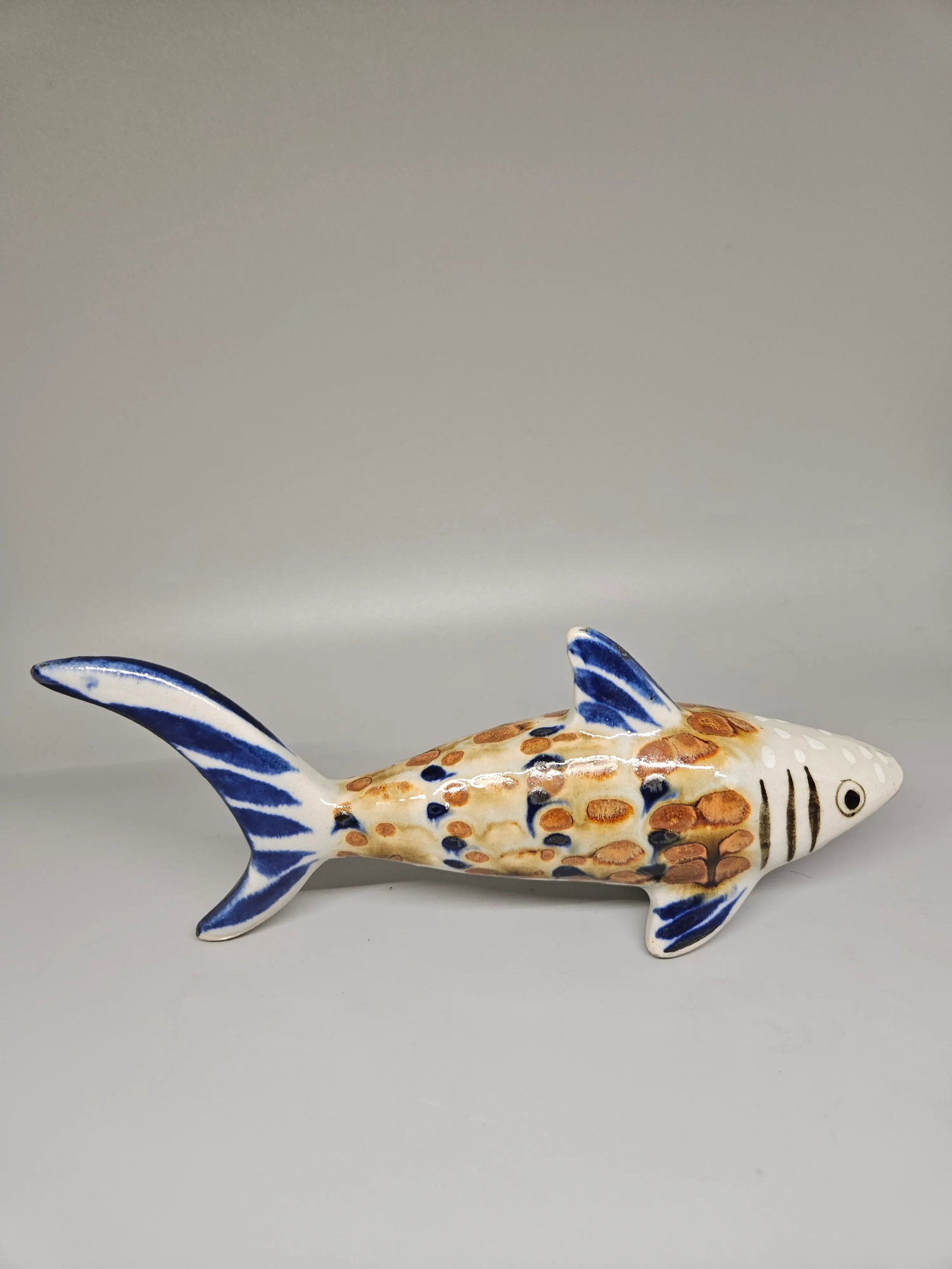 Vintage Signed Shark Pottery, Mexico/Mateos - 2