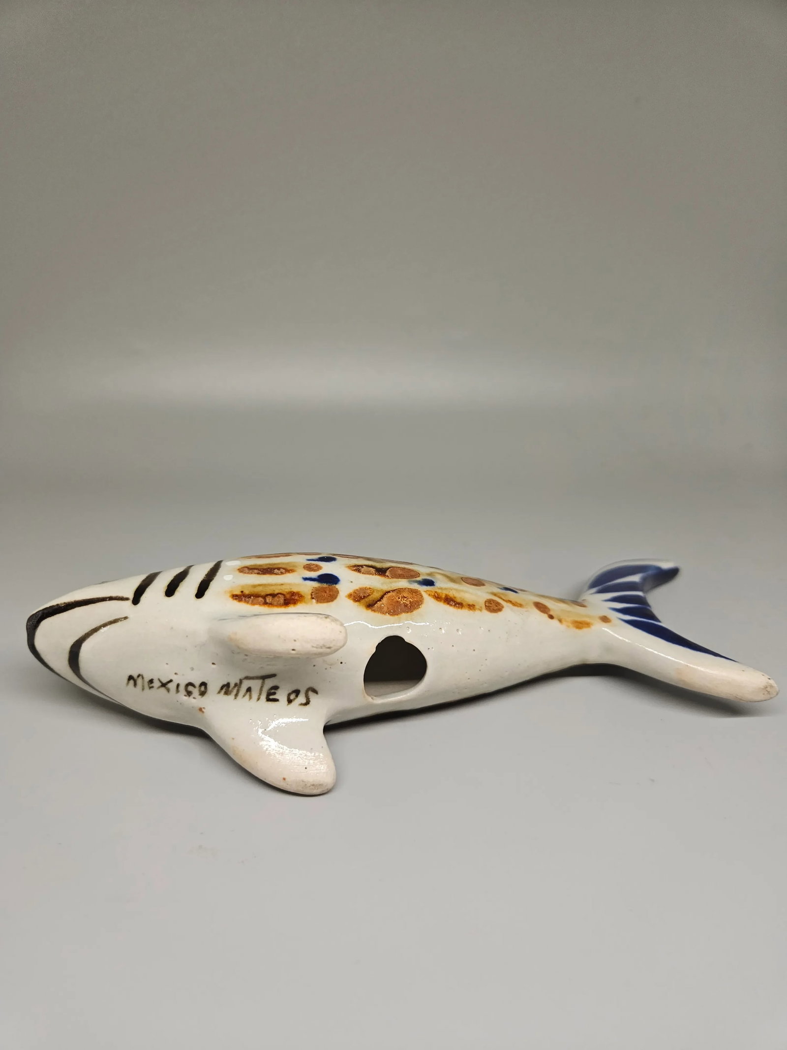 Vintage Signed Shark Pottery, Mexico/Mateos - 3