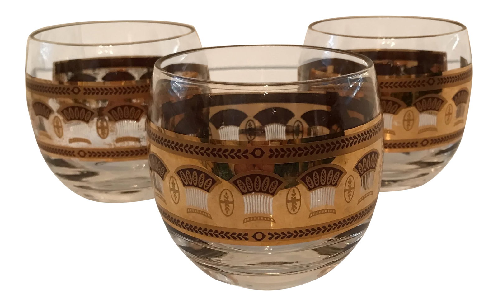 Culver "Festival" Punch Bowl Roly Poly Glasses - Set of 3: Set Of 3 Culver "Festival" Punch Bowl Roly Poly's. They are quite a large Roly Poly. Condition: Condition Notes: One glass has more wear than the other two. I highlighted that in the photos Creator: