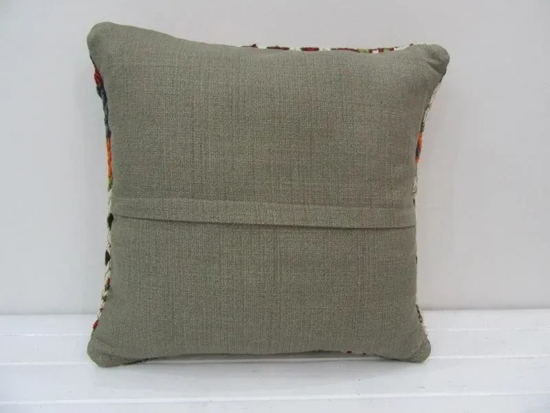 Embroidered Kilim Pillow - 3