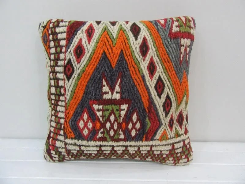 Embroidered Kilim Pillow - 4