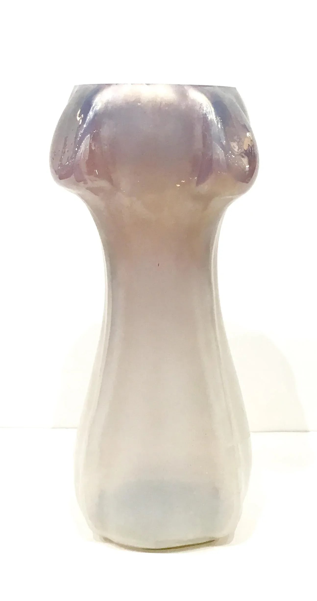 Large Lavander Iridescent Loetz Vintage Art Glass Vase - 6