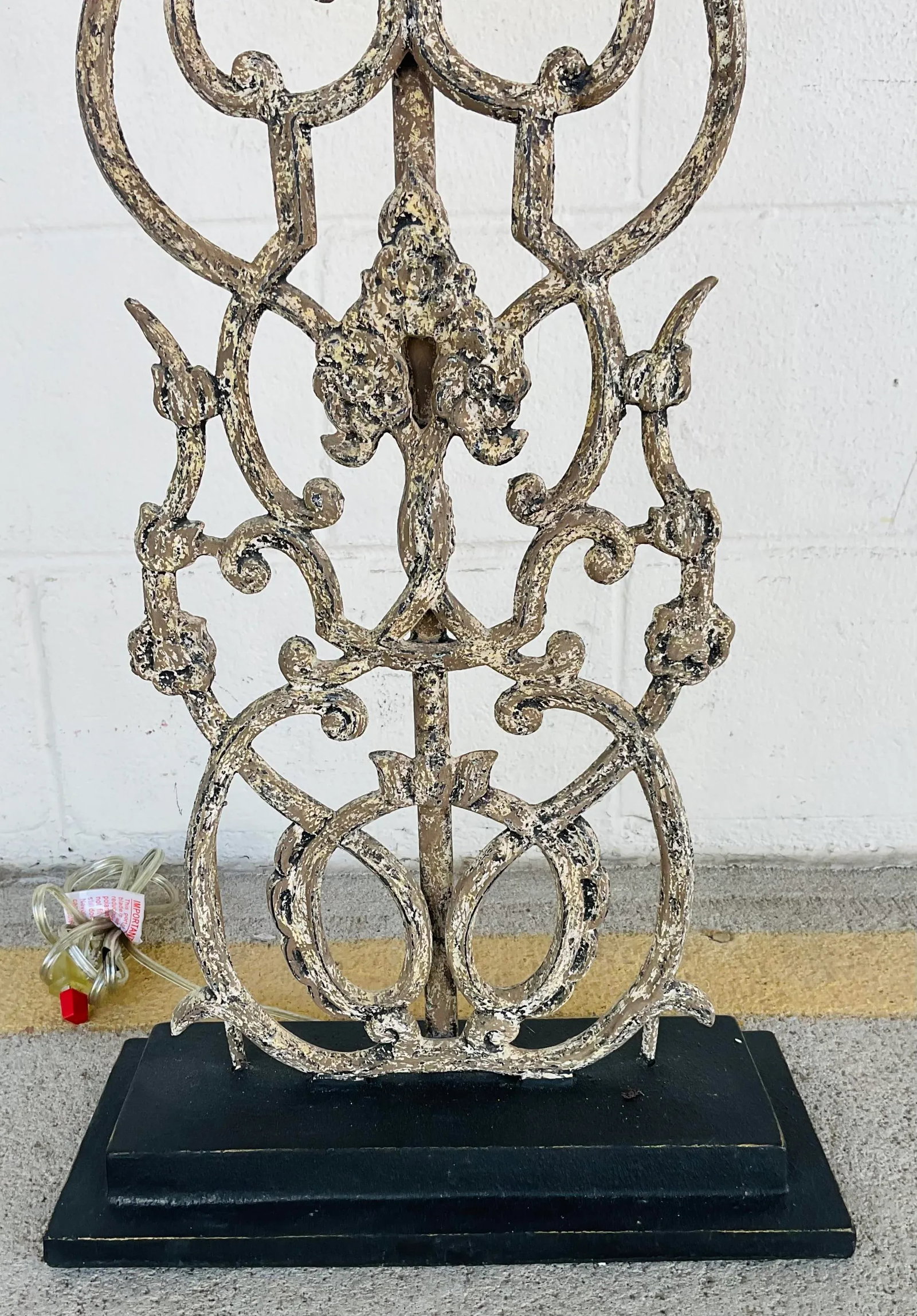 Currey & Company Transitional Aged Iron Scroll Floor Lamp - 5