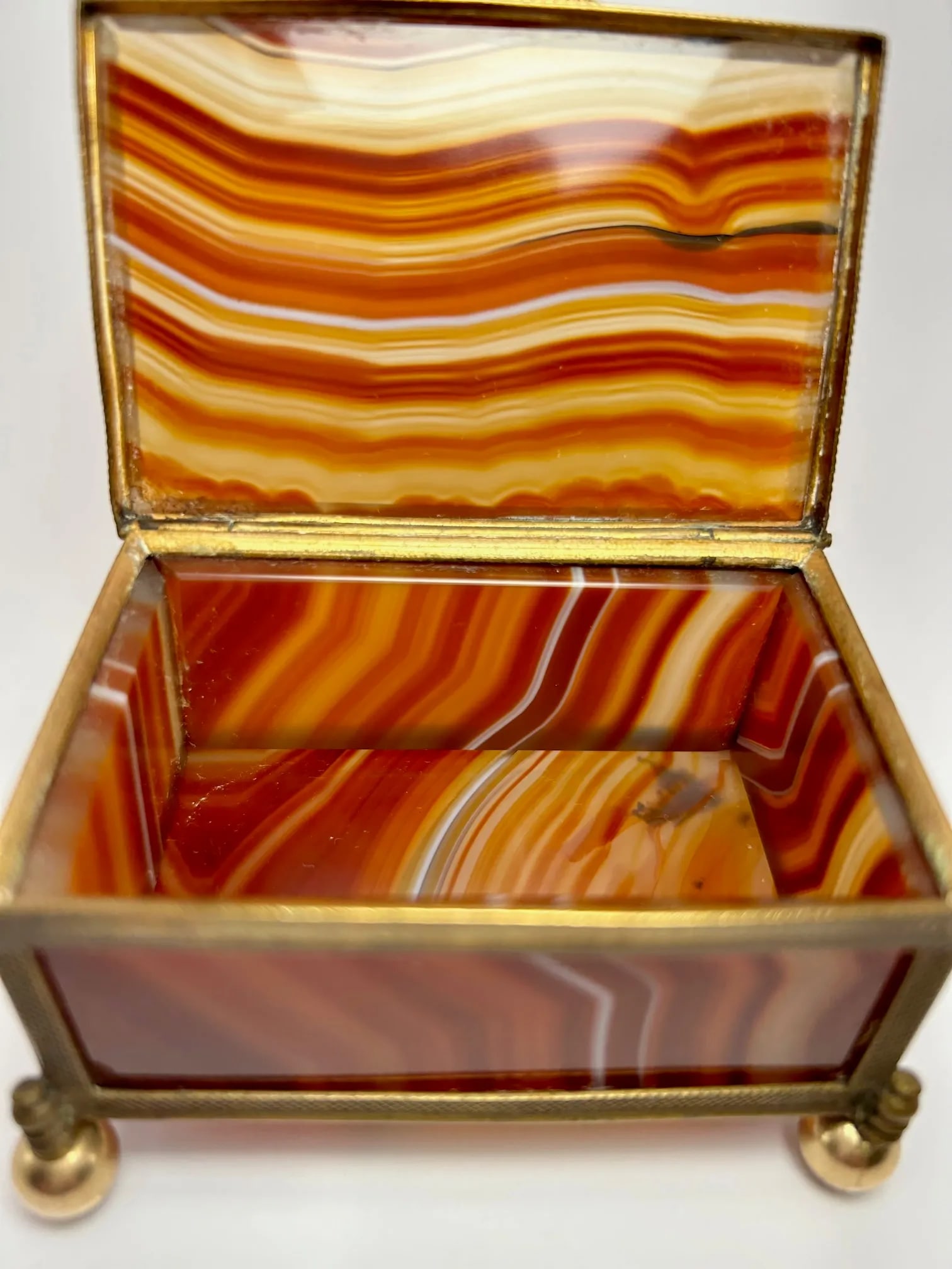 French Red Agate & Ormolu Box - 7