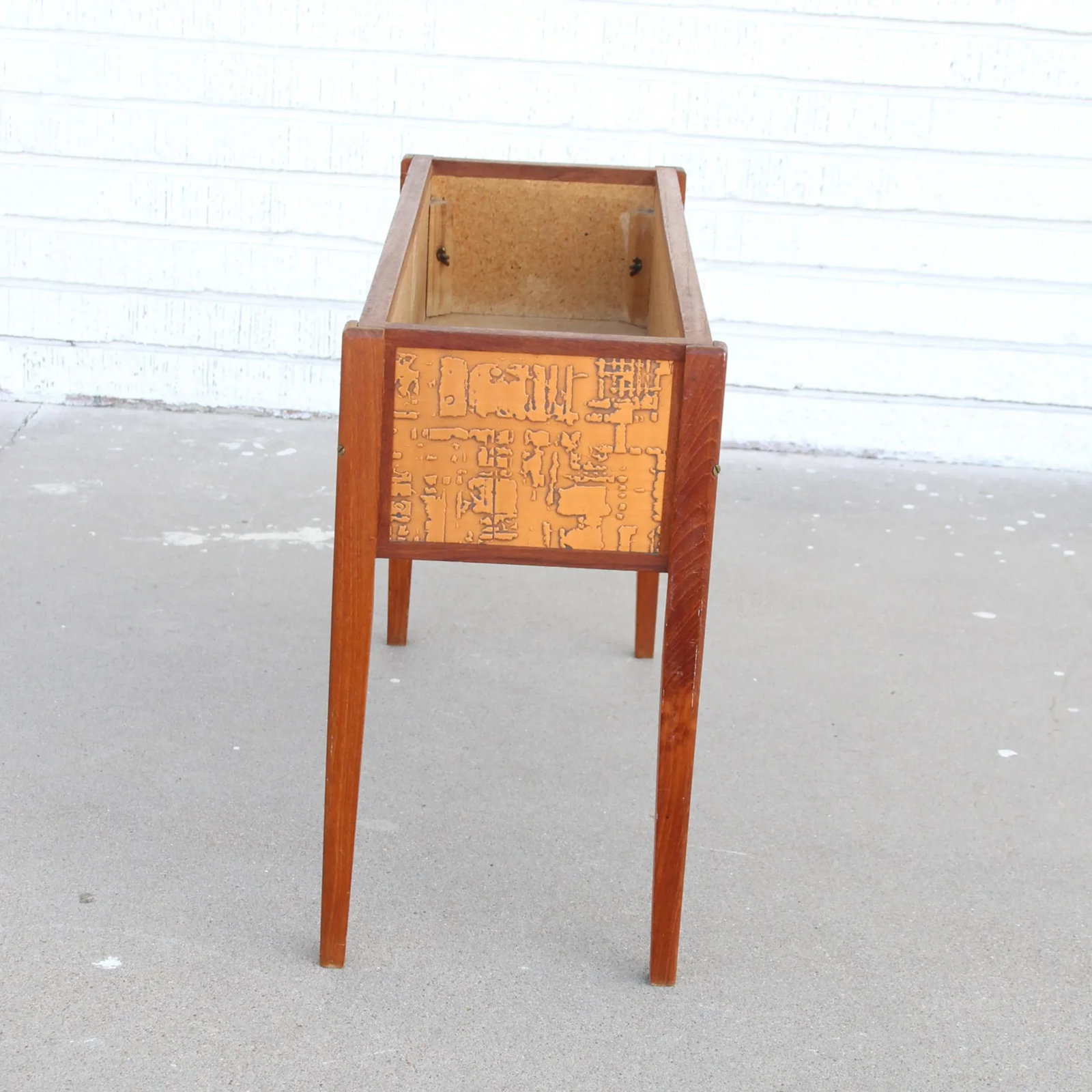 Scandinavian Vintage Planter With Pressed Copper Sweden 1970 - 2
