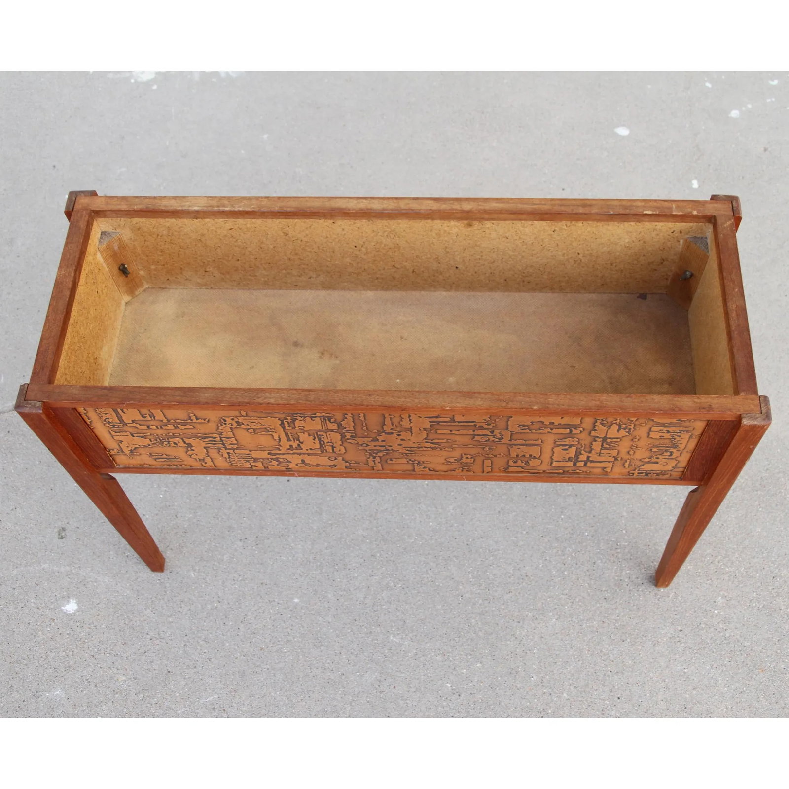 Scandinavian Vintage Planter With Pressed Copper Sweden 1970 - 8