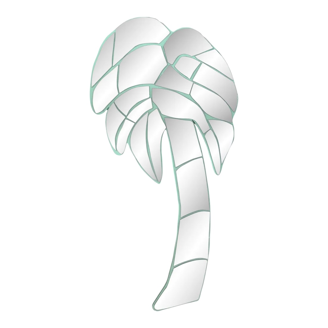 Postmodern Vintage Costal Florida Palm Tree Mirror: This vintage mirror is a unique addition to your home decor. The sculpted palm tree frame adds a coastal Florida vibe to any room. Measuring 60.5 inches in height, this accent mirror is the perfect