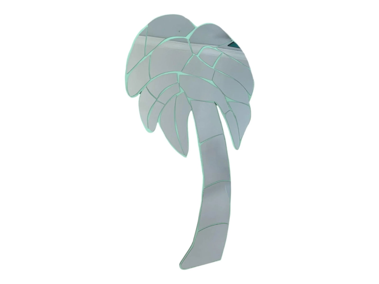 Postmodern Vintage Costal Florida Palm Tree Mirror - 4