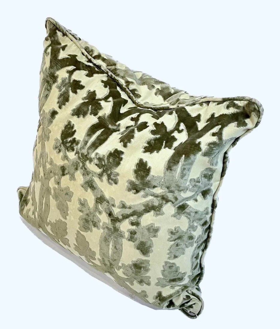 Vintage Clarence House Leaf & Vine Pillow - 2